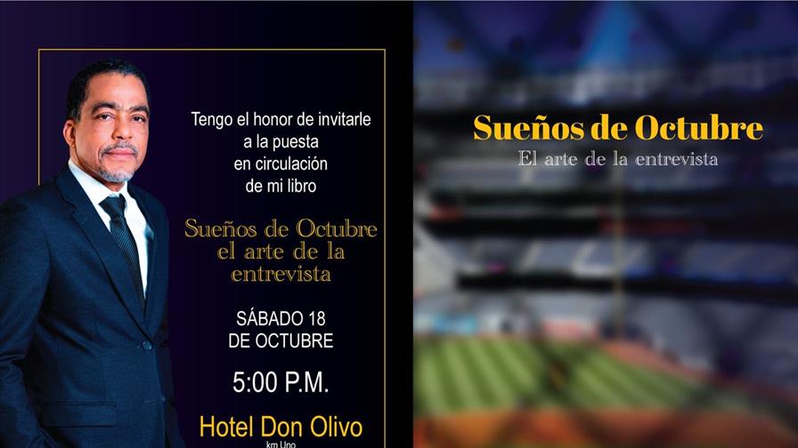 Diógenes Pina presentará su libro "Sueños de Octubre, el arte de la entrevista" en Hato Mayor