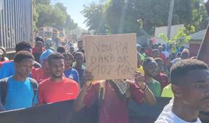 ¡No al 10%! Obreros de Codevi protestan en Haití contra nuevo impuesto a su salario