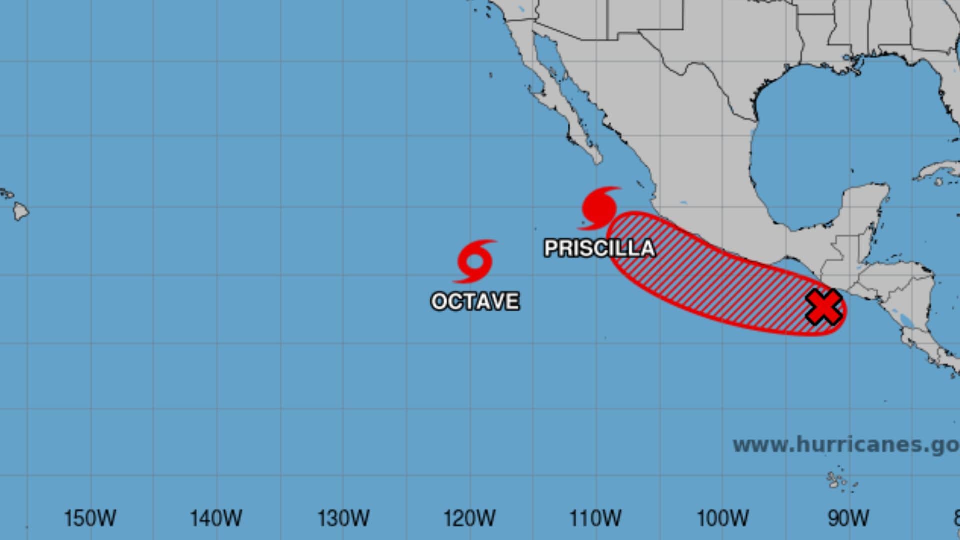 Huracán Priscilla se fortalece frente a México y amenaza con fuertes lluvias en Baja California Sur Huracán Priscilla se fortalece frente a México y amenaza con fuertes lluvias en Baja California Sur