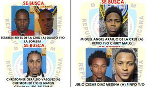 La Policía busca a cuatro presuntos delincuentes armados y peligrosos