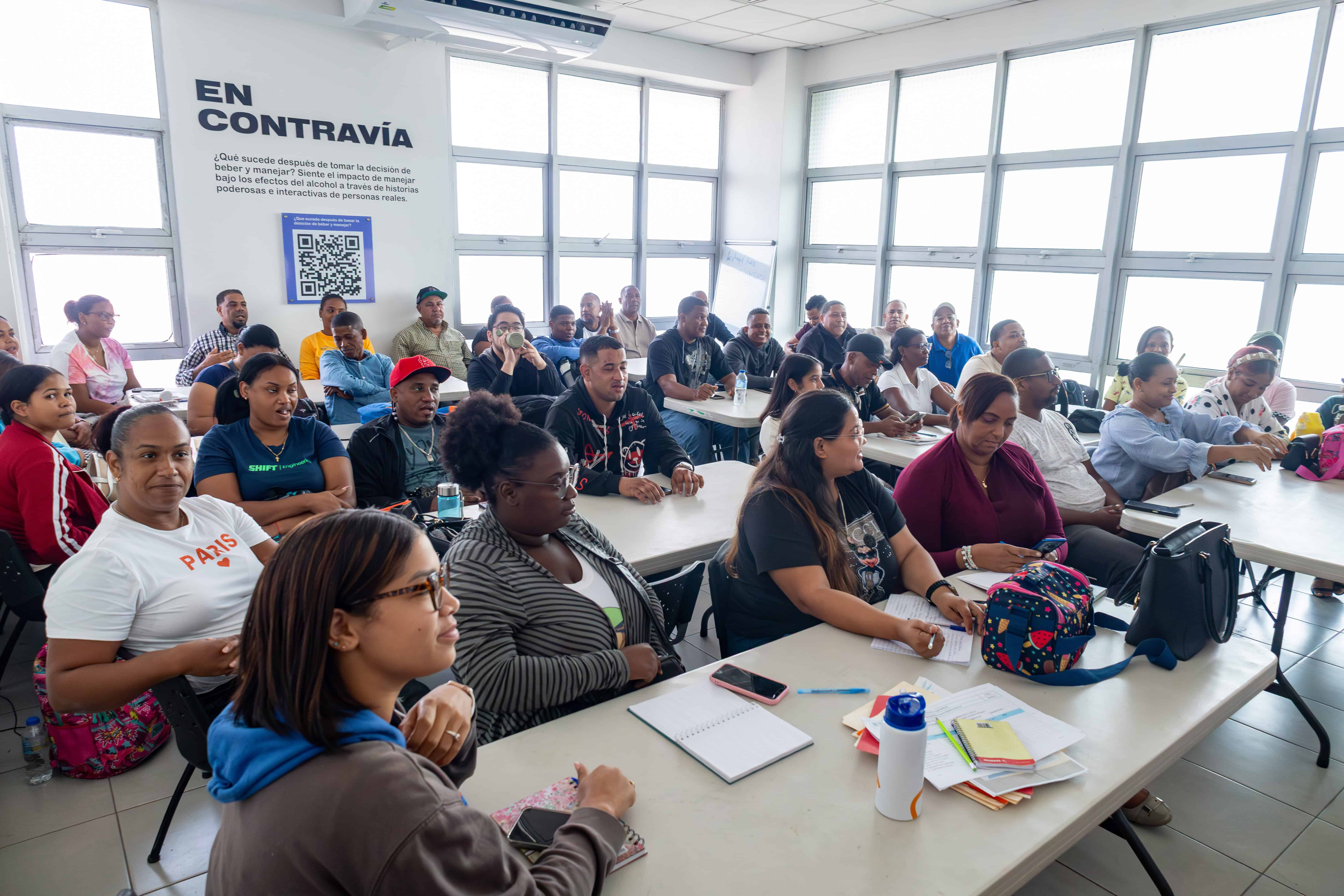 Conductores en proceso de capacitación.