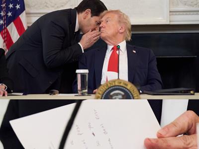 Fotos revelan la razón del secreteo entre Marco Rubio y Trump