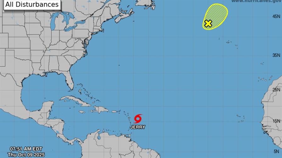 Jerry amenaza las Antillas Menores con lluvias intensas y fuertes vientos