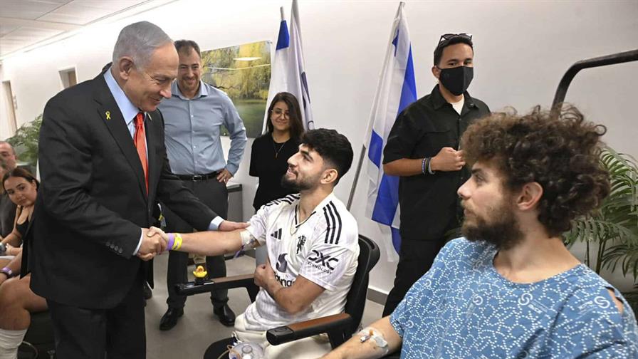 Netanyahu visita centro m&eacute;dico al que ir&aacute;n los rehenes liberados en las pr&oacute;ximas 72 horas