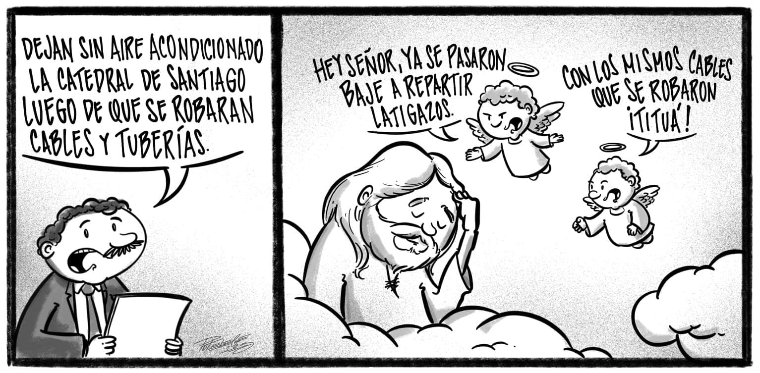 Caricatura de Noticiero Poteleche 13 octubre 2025