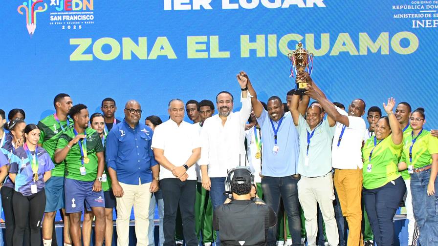 Zona El Higüamo gana Juegos Escolares Deportivos Nacionales 2025