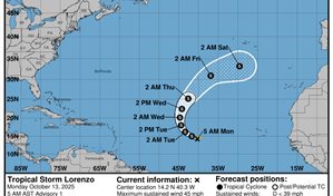 Se forma la tormenta tropical Lorenzo
