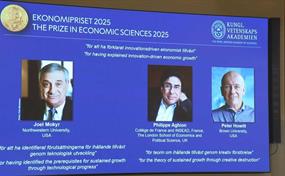 Un trío gana el Nobel de Economía por sus trabajos sobre el crecimiento y la innovación