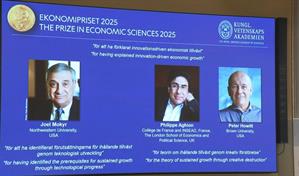 Un trío gana el Nobel de Economía por sus trabajos sobre el crecimiento y la innovación