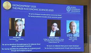Un trío gana el Nobel de Economía por sus trabajos sobre el crecimiento y la innovación