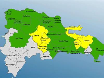 Clima en RD: Bajo alerta 24 provincias por lluvias que continuarán