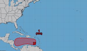 Vigilan sistema en el mar Caribe con 70 % de posibilidad de convertirse en ciclón tropical