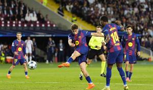 Festín del Barça ante el Olympiakos con un triplete de Fermín López