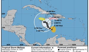 Gloria Ceballos: Melissa reducirá su velocidad y ganará fuerza