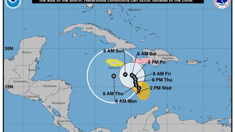 Pronostican que las lluvias serán más intensas a medida que la tormenta Melissa se desplace al norte Pronostican que las lluvias serán más intensas a medida que la tormenta Melissa se desplace al norte