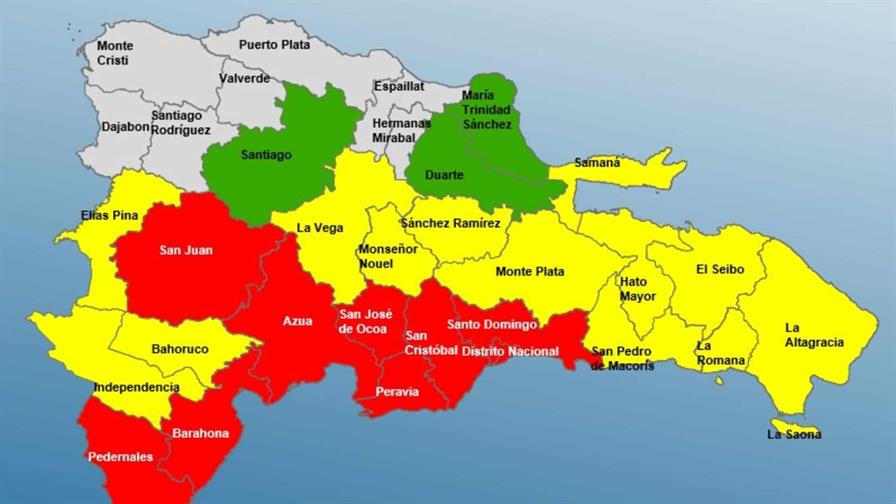 El COE eleva a 13 las provincias bajo alerta amarilla y mantiene ocho en roja por tormenta Melissa El COE eleva a 13 las provincias bajo alerta amarilla y mantiene ocho en roja por tormenta Melissa