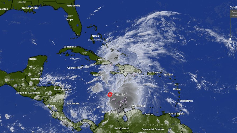 La tormenta Melissa pone a prueba los modelos meteorológicos con su movimiento errático