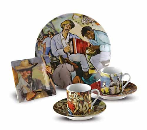 Piezas de la colección Arte de Café 2006 dedicada al maestro Yoryi Morel