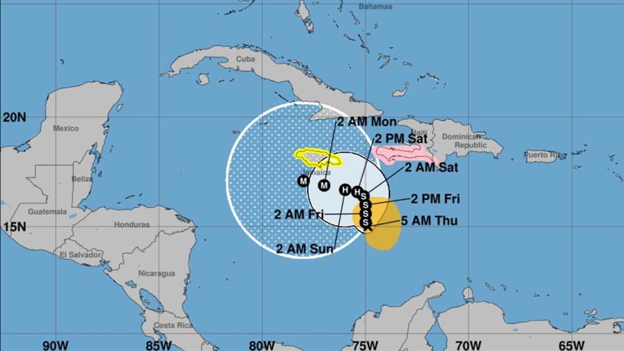 Tormenta tropical Melissa se aproxima al noroeste, rumbo a Jamaica y el suroeste de Haití Tormenta tropical Melissa se aproxima al noroeste, rumbo a Jamaica y el suroeste de Haití