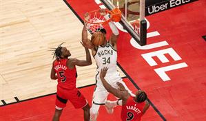 Los Raptors inician la temporada en casa con una derrota ajustada 122-116 ante los Bucks