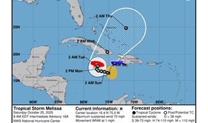 La tormenta Melissa reduce su velocidad y continúa fortaleciéndose en el Caribe
