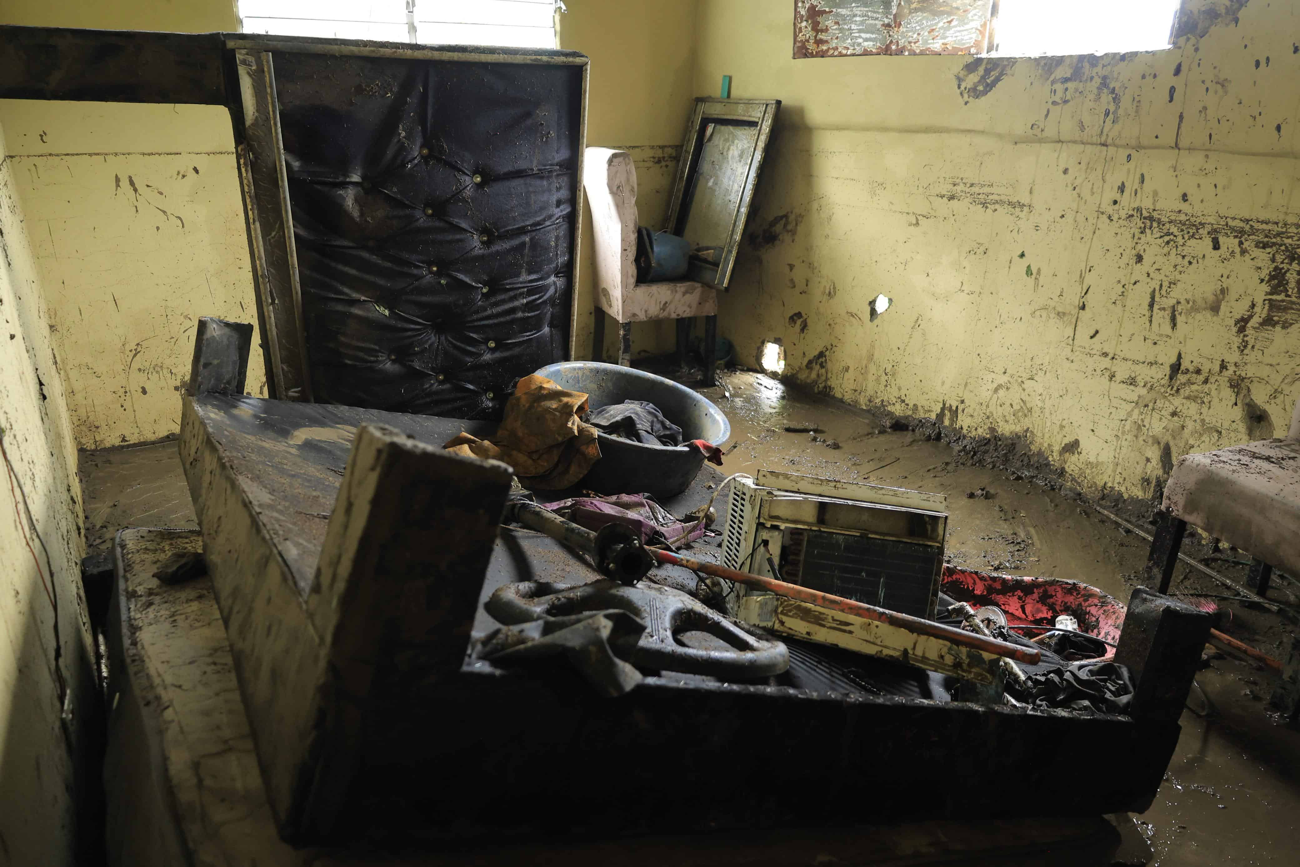 La casa de Iris Villalona, sus ajuares totalmente destruidos.