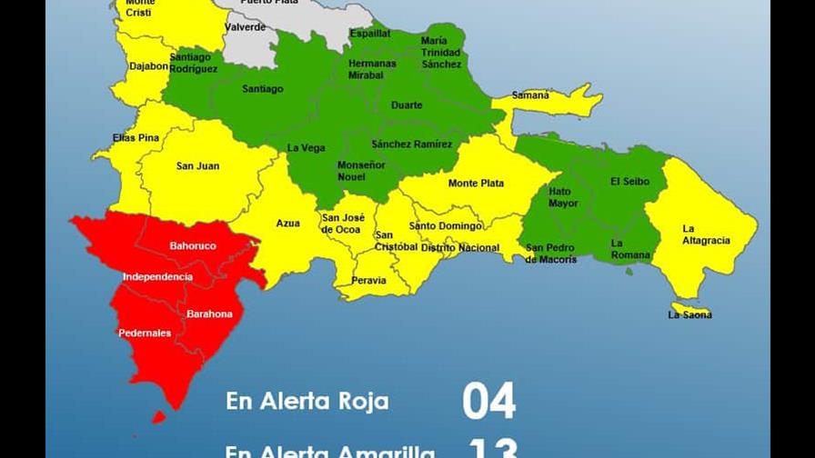 Barahona, Pedernales, Independencia y Bahoruco siguen en alerta roja por Melissa Barahona, Pedernales, Independencia y Bahoruco siguen en alerta roja por Melissa