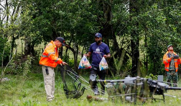 Drones son utilizados para realizar entrega de kits de raciones crudas en SDN