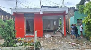 Familias desalojadas por riesgo de colapso en Santo Domingo Este