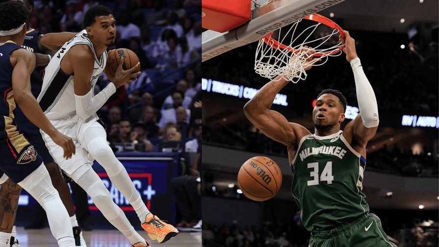 Wembanyama y Giannis, mejores jugadores de la primera semana de la NBA