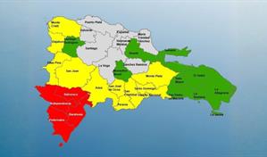 El COE coloca al Gran Santo Domingo y San Cristóbal en alerta amarilla por lluvias