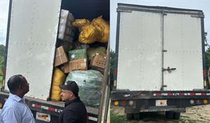 Despojan a chofer de un camión con mercancía millonaria en Santiago y luego abandonaron el vehículo