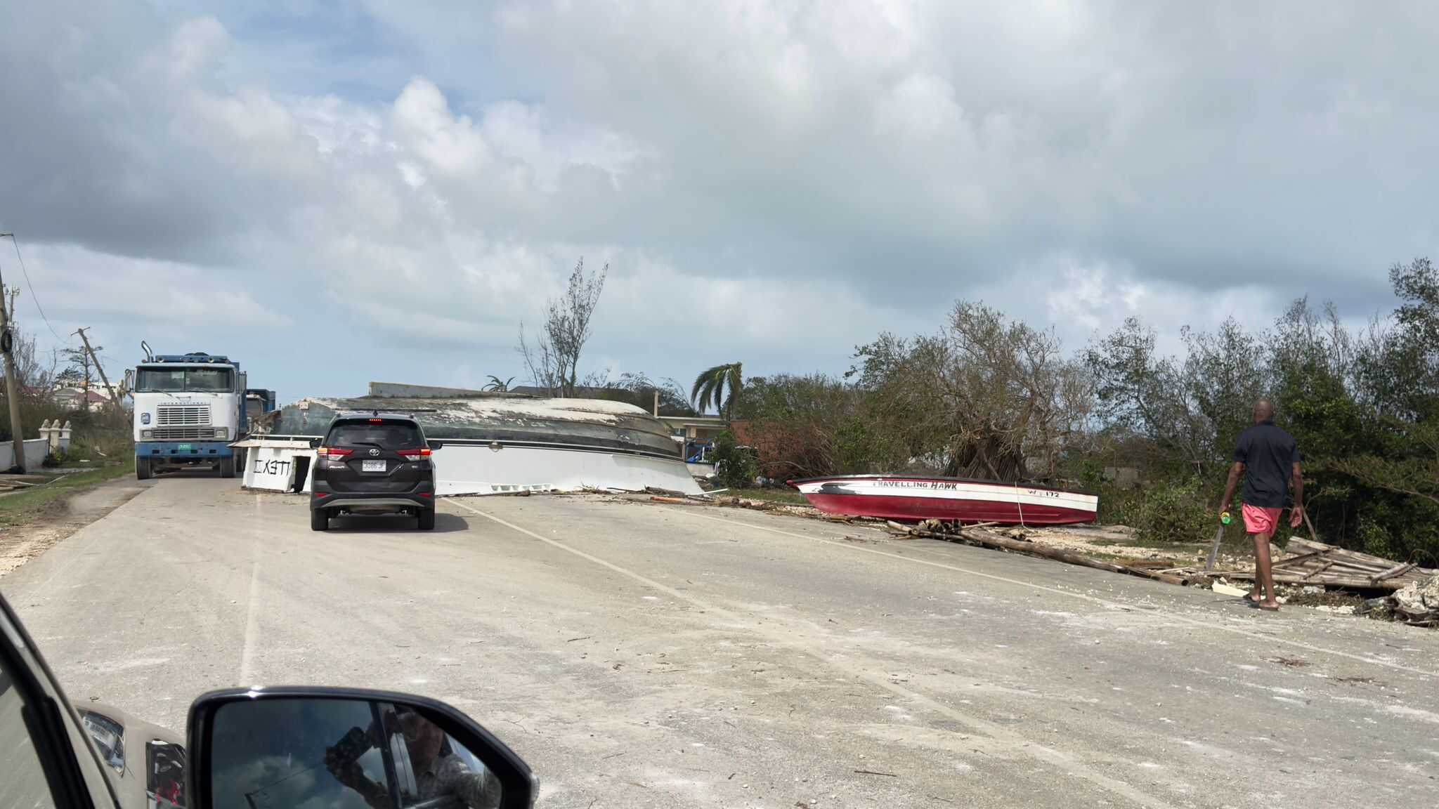 Estragos dejados por el huracán Melissa en Montego Bay.