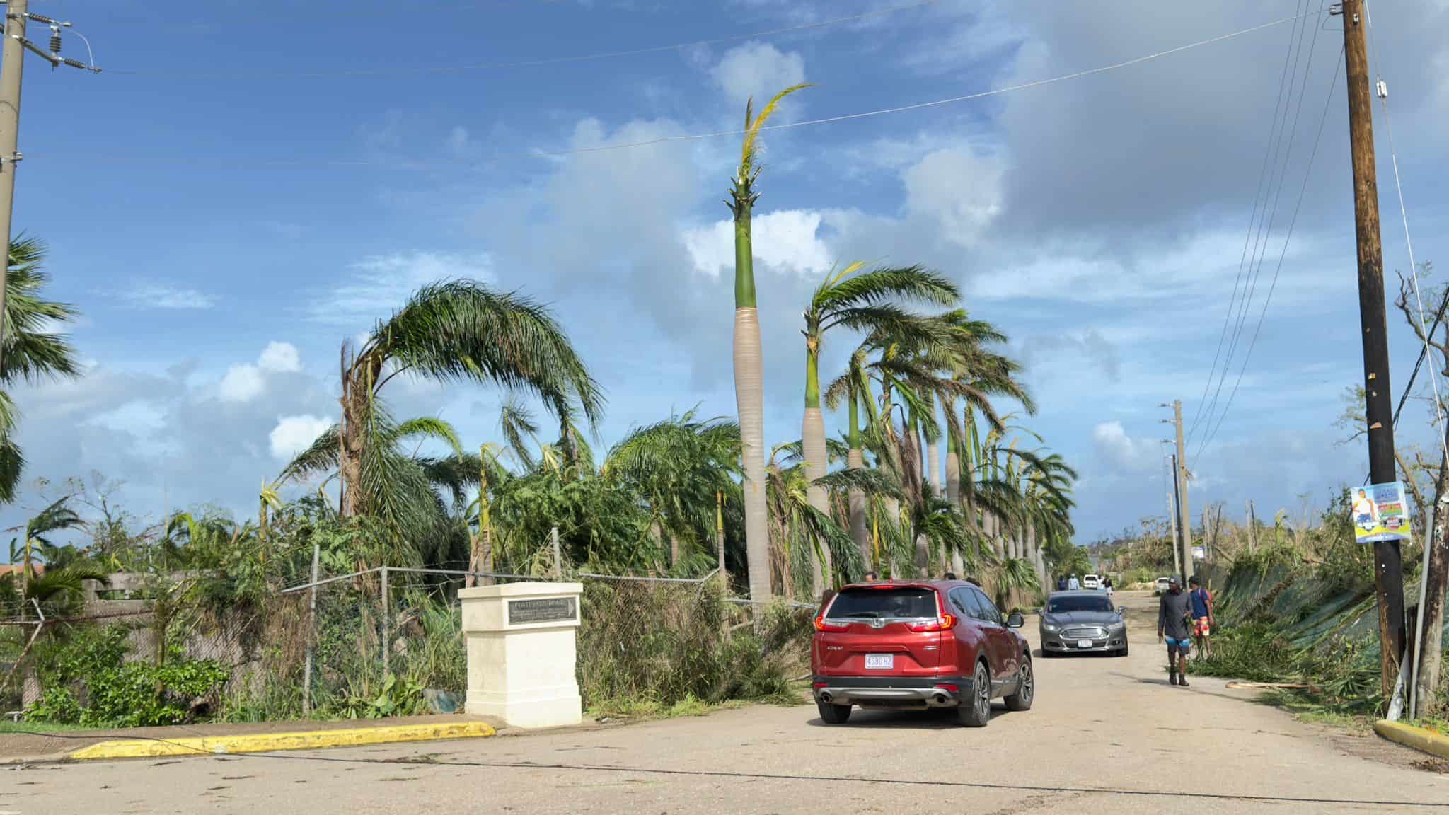 Daños ocasionados por el huracán Melissa en Montego Bay.