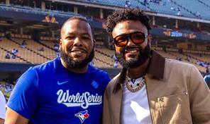 Junior Caminero llevó el sabor dominicano a la Serie Mundial como corresponsal de MLB