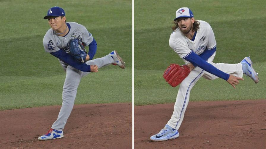 Azulejos a un juego de levantar el trofeo de la Serie Mundial y los Dodgers están al límite Azulejos a un juego de levantar el trofeo de la Serie Mundial y los Dodgers están al límite