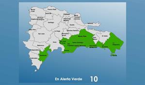 Barahona, el Distrito Nacional y otras provincias bajo alerta verde por vaguada