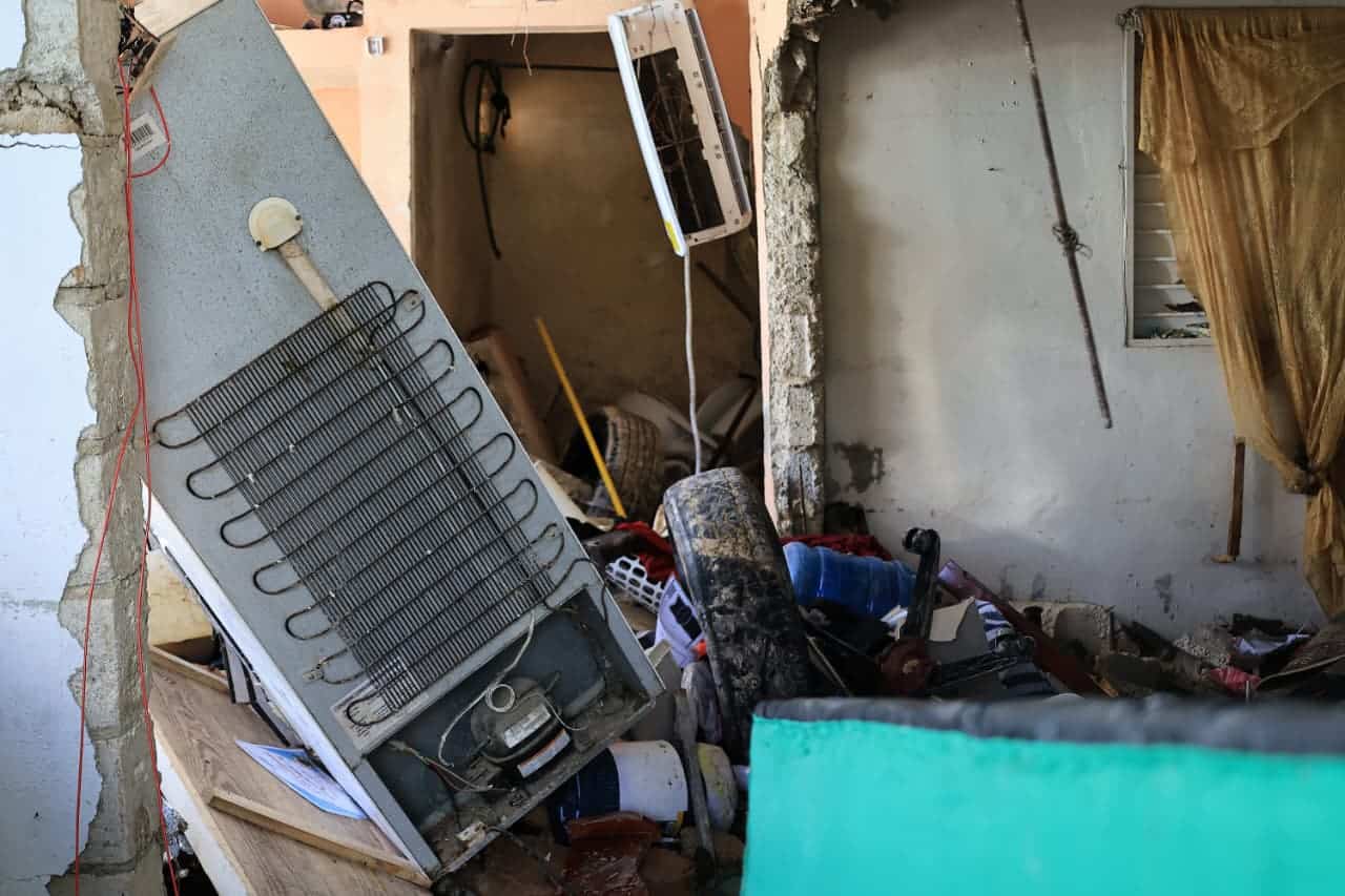 Así se encuentra otra de las viviendas afectadas.