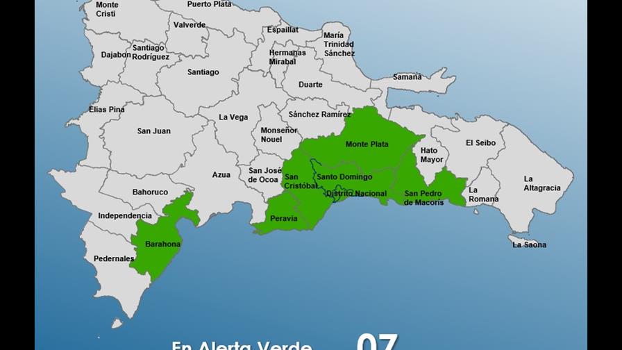 Vaguada provoca alerta verde en siete provincias y el Distrito Nacional