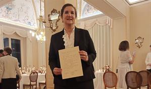 La Academia de Arqueología Italiana reconoce la trayectoria de Irene Pérez Guerra