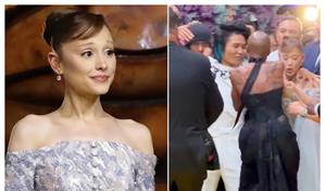 Video | Ariana Grande atacada durante el estreno de Wicked: For Good