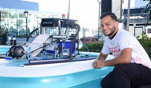 Joven inventor logra patente de embarcación autónoma para recolección del sargazo