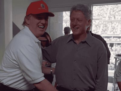 Fotos del 2000 recuerdan vieja amistad entre Trump y Clinton