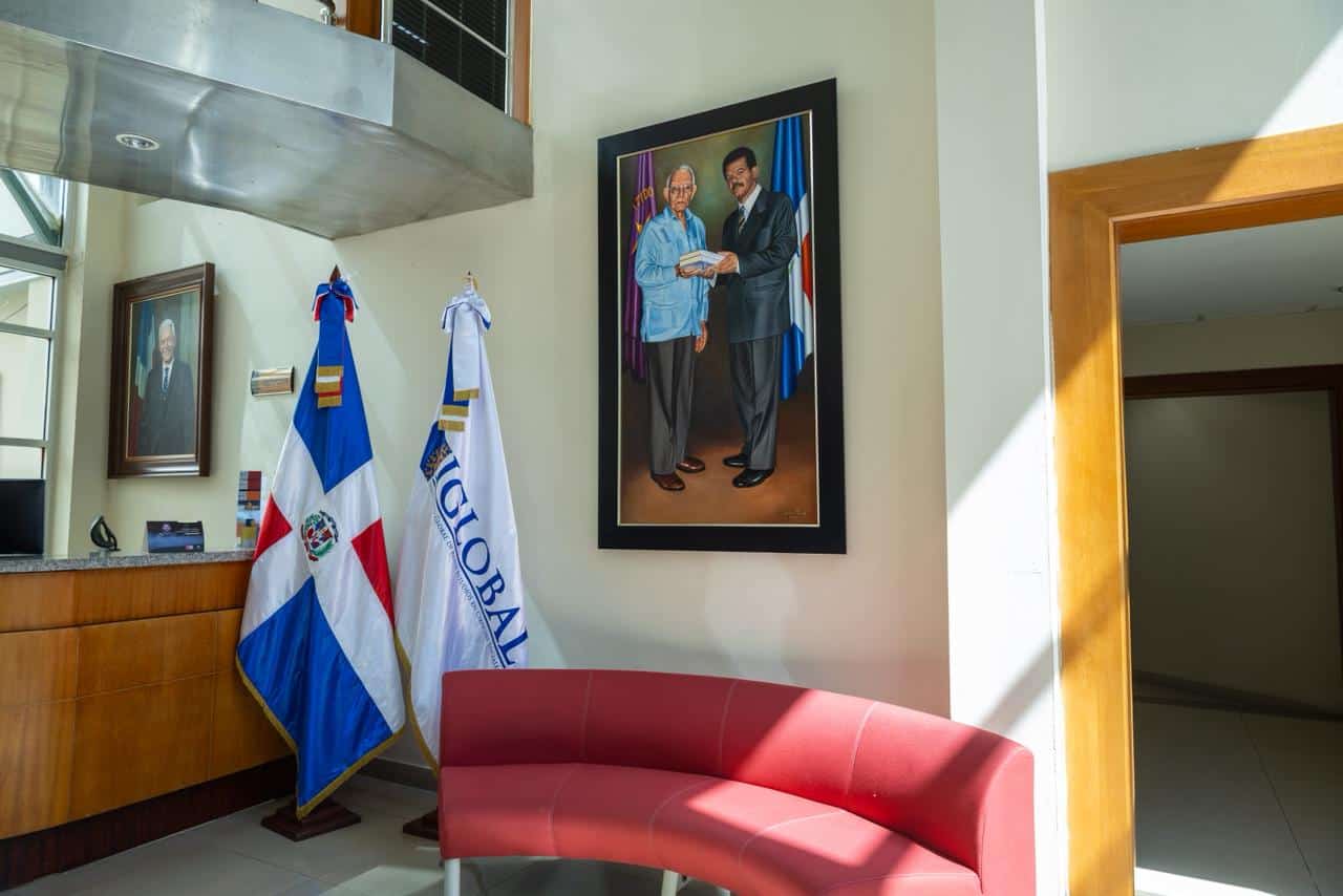 Área de recepción del Iglobal.