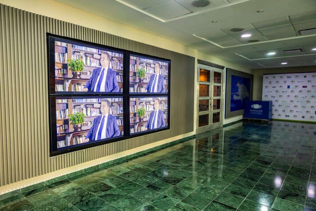 Lobby de la Fundación Global Democracia y Desarrollo.