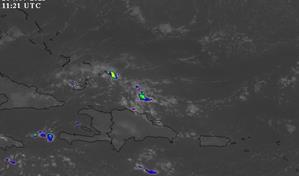 Chubascos dispersos en varias provincias este viernes por el viento del noreste