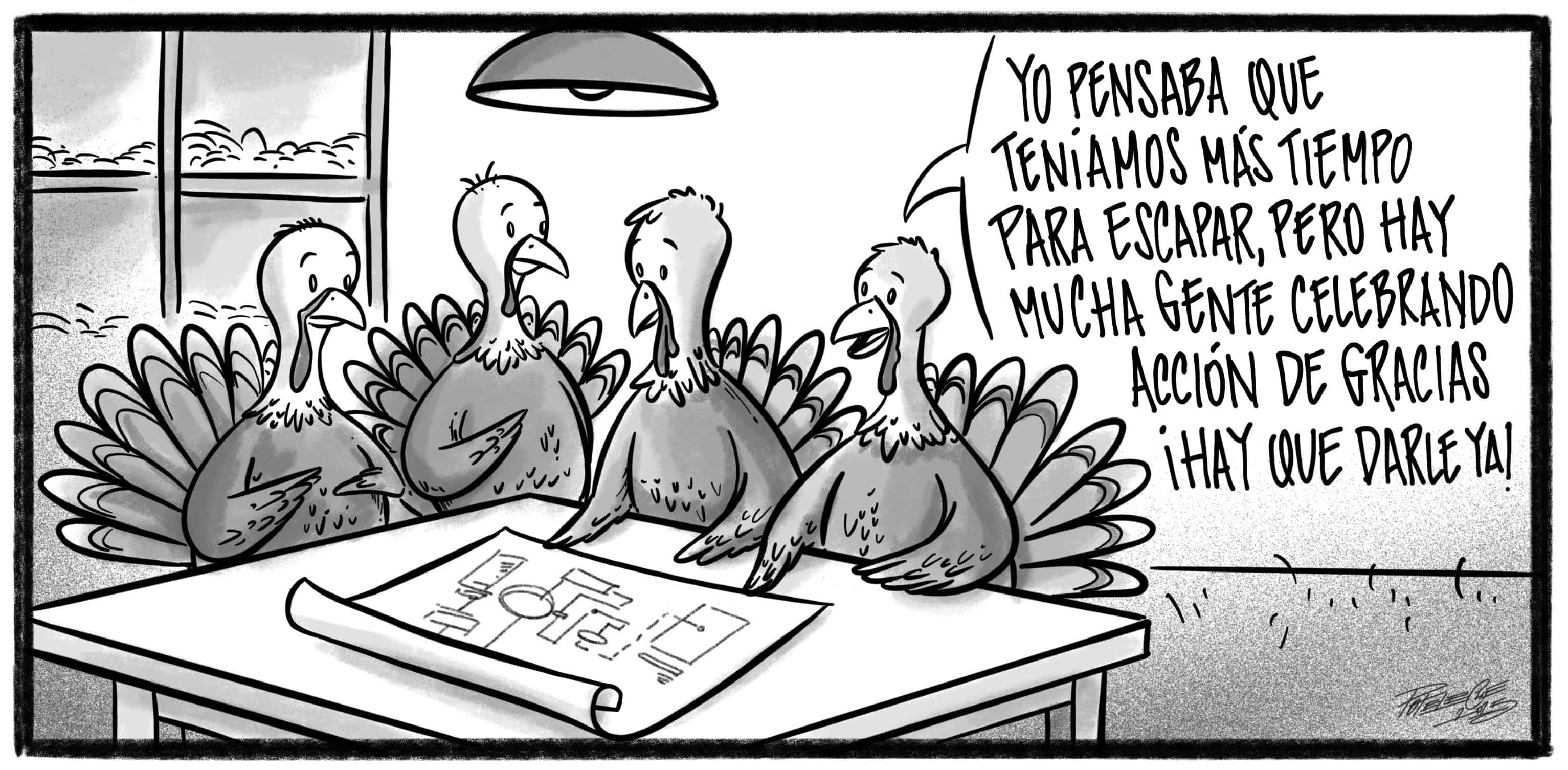 Caricatura de Noticiero Poteleche 24 noviembre 2025