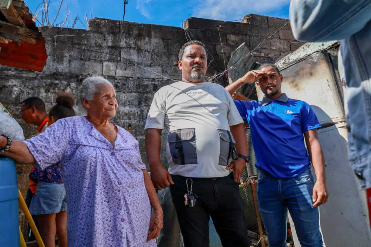 Tomasina Morillo, Radel Ogando y Jefferson Jiménez, afectados por incendio