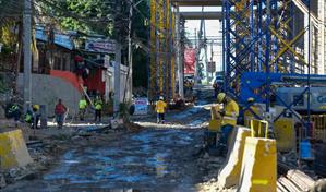 Anuncian cierre de tramo de la avenida Yapur Dumit por trabajos del monorriel de Santiago