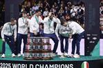 Italia gana sin Sinner a Espa&ntilde;a y conquista su tercera Copa Davis seguida